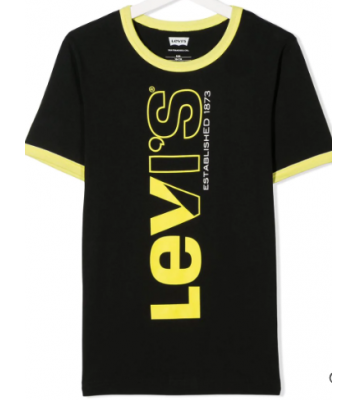 Levi's  Tshirt noir/vert bande réfléchissante