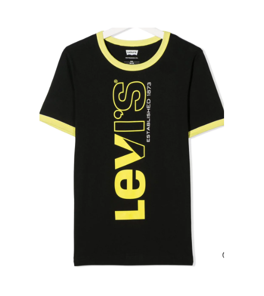 Levi's  Tshirt noir/vert bande réfléchissante