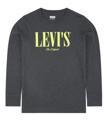 Levi's  Tshirt manches longues gris logo vert