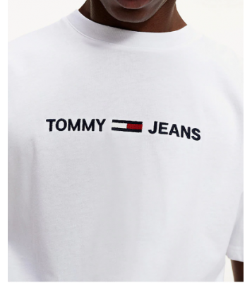 Tommy Hilfiger  Tshirt blanc à logo en coton bio