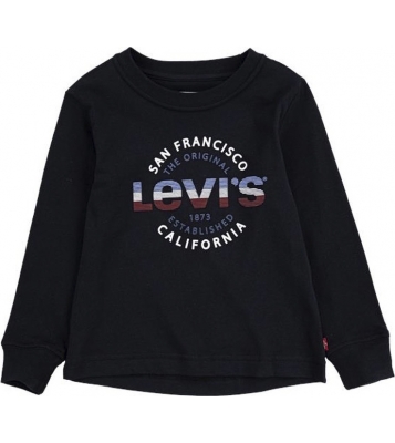 Levi's  Tshirt manches longues noir logo tricolore