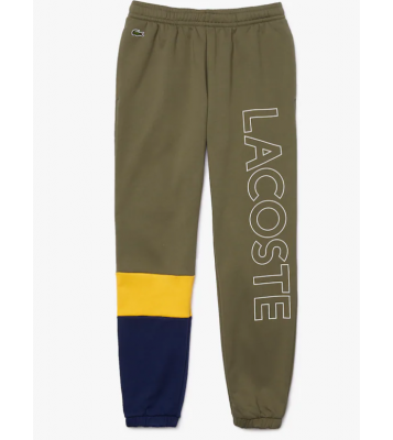 Lacoste  Pantalon de jogging en molleton kaki/jaune/bleu