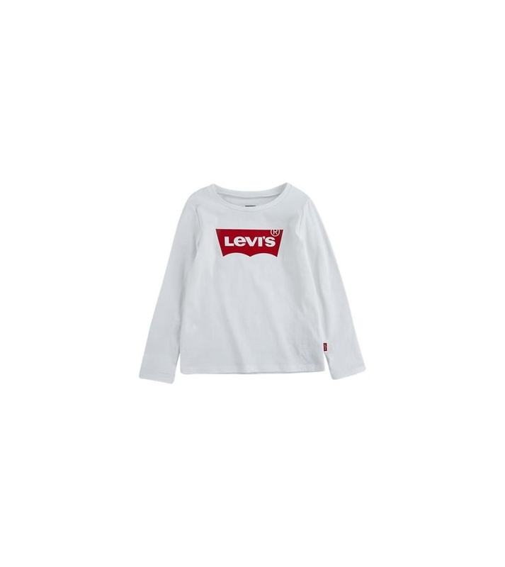 Levi's  Tshirt manches longues blanc logo rouge fille