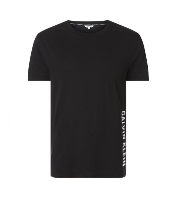 Calvin klein  Tshirt Relaxed crew noir logo blanc