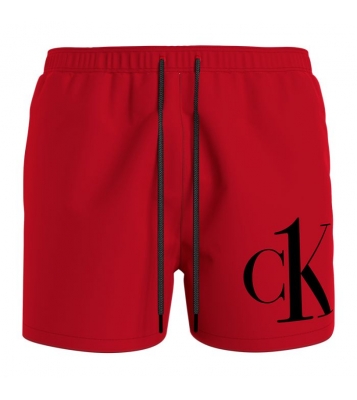 Calvin klein  Short rouge logo noir