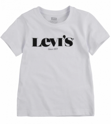 Levi's  Tshirt manches courte bébé fille blanc logo noir