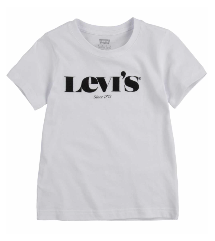 Levi's  Tshirt manches courte bébé fille blanc logo noir