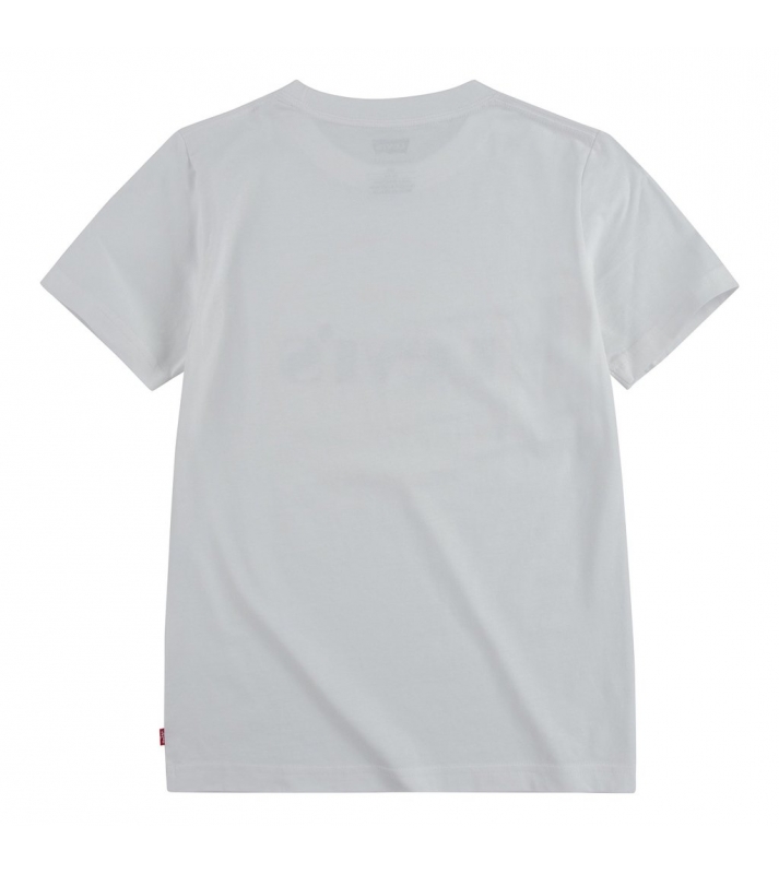Levi's  Tshirt blanc big logo bleu fille