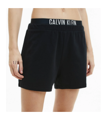 Calvin klein  Short de plage noir à élastique logo blanc