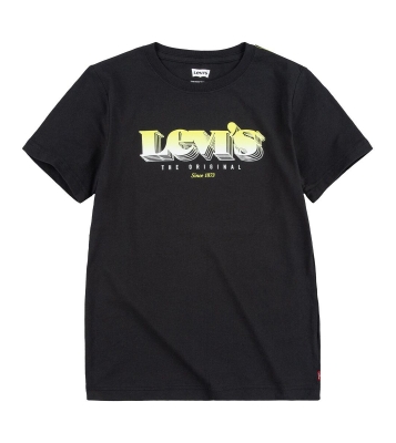 Levi's  Tshirt manches courte noir logo jaune