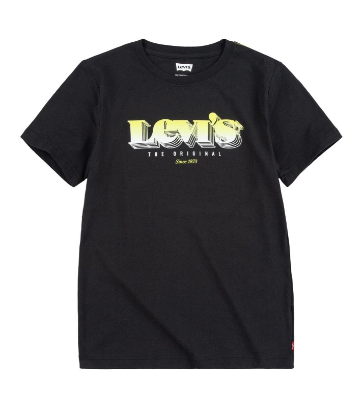 Levi's  Tshirt manches courte noir logo jaune