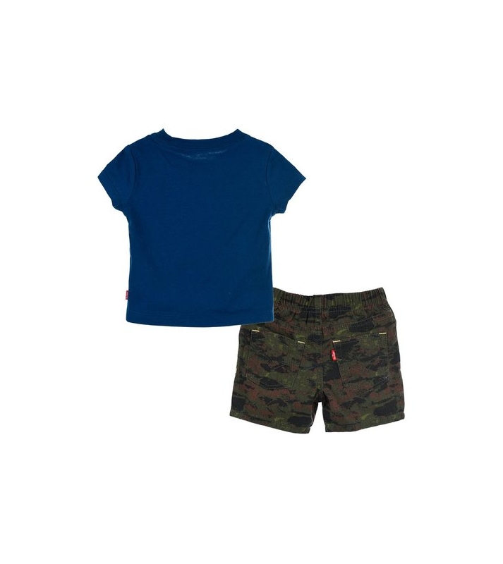 Levi's  Ensemble Tshirt bleu + Short militaire bébé