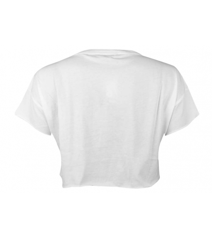 Calvin klein  Tshirt Cropped blanc logo noir