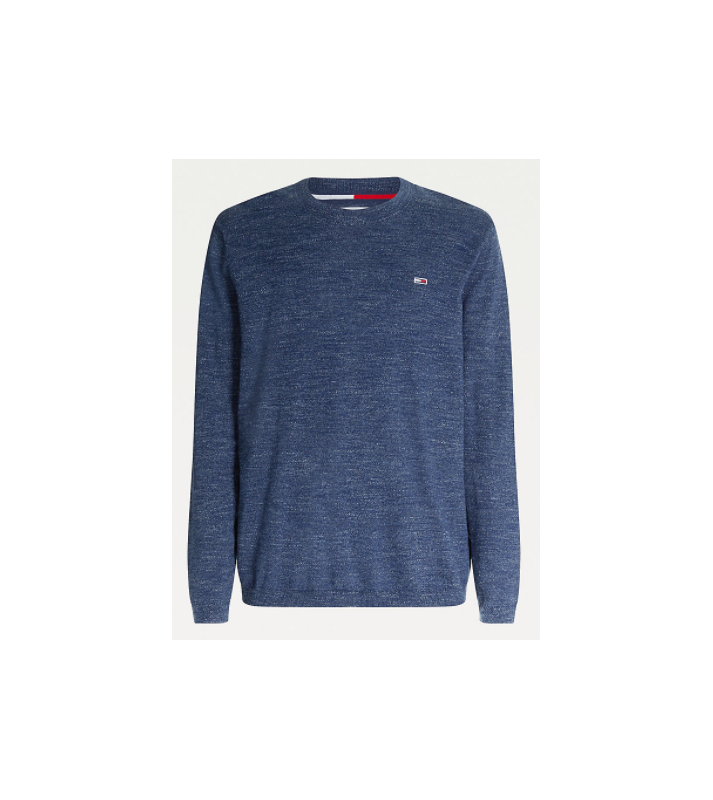 Tommy Hilfiger  Pull à col rond bleu écusson drapeau